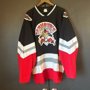 VTG Winston Salem Icehawks Hockey Jersey Size XL Athletic Knit Made In Canada - Picture 1 of 7