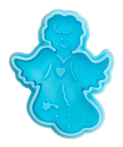 Engel Präge-Ausstecher mit Auswerfer 5,5 cm hellblau – Weihnachts Ausstechform - Bild 1 von 6