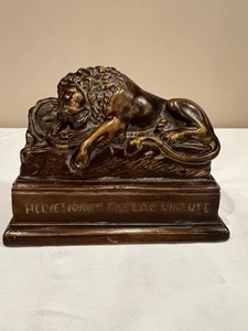 Löwe von Luzern HELVETIORUM FIDEI AC VIRTUTI Skulptur Vintage - Bild 1 von 9