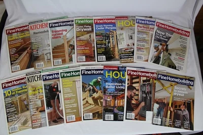 Lot of 16 Issues of Fine Homebuilding Magazines # 262 - 277, Oct 2016 - Sep 2018 - Image 1 of 4