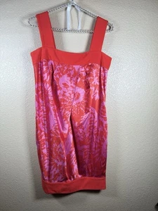 Diane von Furstenberg Payne Sz 6 Red and Pink Floral Sleeveless Mini Dress - Picture 1 of 8