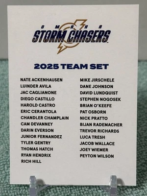 2025 Choice Milb Omaha Storm Chasers Team Singles ... LOADED WITH HOT PROSPECTS! - Image 1 of 2
