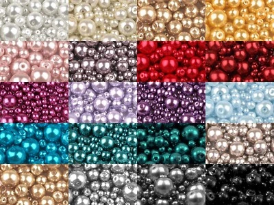 STOKLASA 50g (55,00€/kg) Wachsperlen aus Glas Größenmix 4-12mm