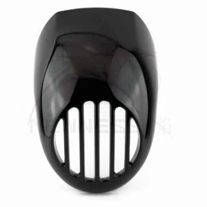 Black Headlight Cowl Fairing Visor Mask For Harley Davidson Sportster Dyna - Picture 1 of 6