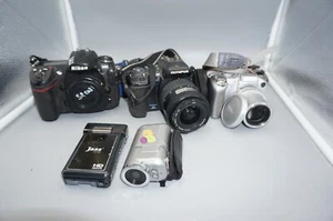 Lot Of 5 Early Digital Cameres, D300, E-500, S2 IS, Jazz, + , Parts & Repair - Picture 1 of 10