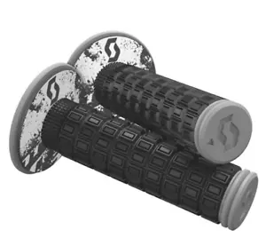 Scott Motorcycle MX Handlebar Grips Mellow Black/Gray Handlebar donuts New - Foto 1 di 1