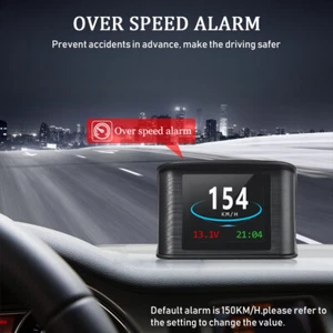 2.6" LCD Car T600 HUD Head Up Display GPS Digital Speedometer Fuel Temperature - Picture 1 of 13