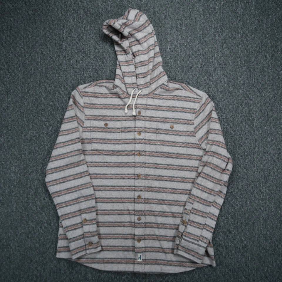 Camisa Johnnie O Para Hombres Extra Grande Gris Beige Barta Elastizada Franela Lodge Sudadera con Capucha Foto 1 de 4