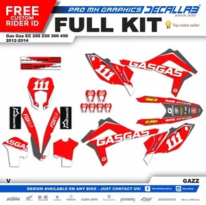 GAS GAS Enduro EC 2012 - 2014 Super Durable MX Graphics Decals Sticker Decallab - Bild 1 von 6
