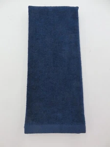 Hand Towel Navy Blue Everyday Velour/Terry Cloth 100% Cotton 28" X 16'' - Picture 1 of 3