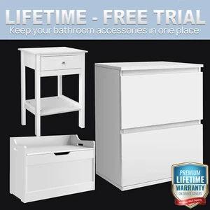 Large Toy Box Kid's Room Storage White Wooden Bedroom Chest Lid Ottoman Baby AAA - Picture 1 of 35