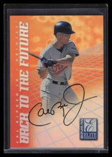 1998 Donruss Elite Back to the Future Autographs 1b Cal Ripken Jr. Auto 185/200