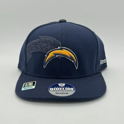San Diego LA Chargers Reebok NFL Football Vtg Stretch Flex Fitted Sports Hat Cap - Image 1 of 4