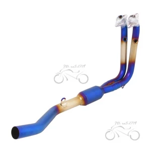 For CF-Moto 450SR 2022 2023 Replace Header Exhaust Front Link Pipe System Blue - Picture 1 of 5