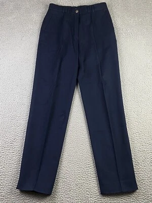 Escada Sport Cotton Stretch Pleated Tapered Casual Dress Pants Logo Navy EUR38 - Image 1 of 4