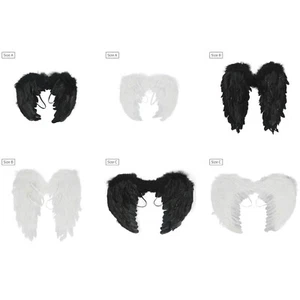 Disfraz de cosplay de Halloween Navidad con Alas de Ángel de Pluma para Niños Adultos con Banda Elástica - Imagen 1 de 52