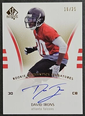 2007 SP Authentic Rookie Authentics Signatures Gold Auto David Irons RC /25 - Image 1 of 2