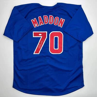 Autographed/Signed Joe Maddon Chicago Blue Baseball Jersey JSA COA - Image 1 of 4