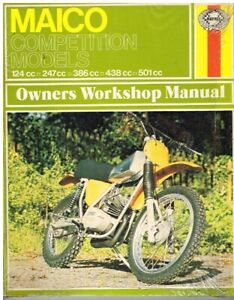 MAICO 125 250 400 440 500 COMPETITION MODELS 1973-75 OWNER WORKSHOP MANUAL *NEW*