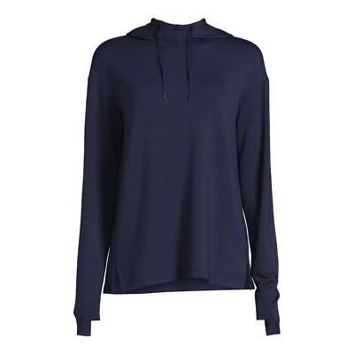 Athletic Works Women's Navy Blue French Terry Mock Neck Hoodie Size X-Small 0-2 - Image 1 of 4