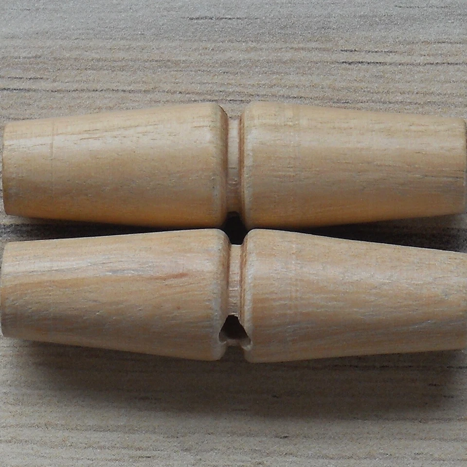 WOODEN TOGGLES X 5 -  BEST QUALITY - 1-HOLE TRADITIONAL.  - Image 1 of 1