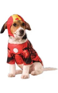 IRON MAN PET DOG SUPERHERO FANCY DRESS HALLOWEEN COSTUME - Picture 1 of 2
