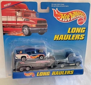 Rimorchio semirimorchio Hot Wheels Long Haulers 57 Chevy blu scuro pressofuso 1997 NUOVO  - Foto 1 di 3