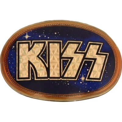Kiss Aucoin Pacifica 摇滚乐队 Peter Gene Ace Paul 20 世纪 70 年代复古皮带扣 — 第 1/4 张图片