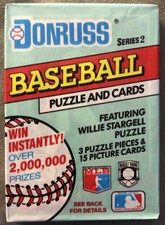 1991 Donruss Baseball Card Wax Pack Willie McGee Athletics Showing Top Front