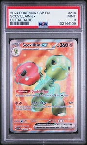 2024 Pokemon SSP EN - Scovillain ex 216/191 - Ultra Rare - PSA MINT 9 - Picture 1 of 2