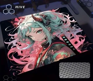 HIVE Hatsune Miku gaming mouse pad Glass Pad Samurai Edition JAPAN Limited - Picture 1 of 5