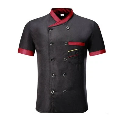 Chefs Short Sleeve Jacket Summer Breathes Kitchen Hotel Restaurant Work Clothes - Image 1 of 4