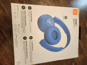JBL T450BT Bluetooth Wireless On-Ear Headphones in Blue Open Box - Picture 1 of 2