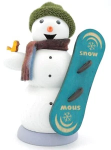 Kuhnert - Figura de incienso real Erzgebirge, hombre, muñeco de nieve masculino - snowboard - Imagen 1 de 9