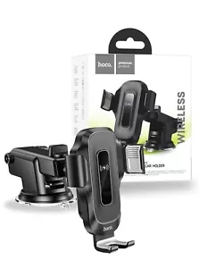 Hoco 15W Wireless Car Holder FAST Charge Dashboard Windscreen Mount Stand HW3 - Picture 1 of 11