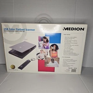 Medion USB Color Flatbed Scanner Optical Res 4800 x 9600 DPI Single Pass - Picture 1 of 5