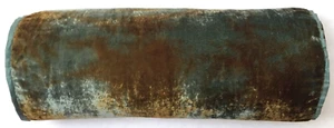 ANKE DRECHSEL Bolster PLAIN Shaded Lake Silk Velvet Cushion Roll Kissen Grün - Bild 1 von 12