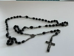 ROSARIO DE CUENTAS NEGRAS DE COLECCIÓN  - Imagen 1 de 5