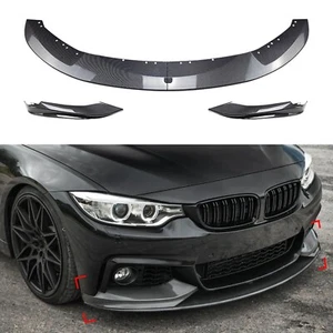Carbon Fiber Look Front Spoiler Lip Splitter For BMW F32 F33 F36 M Sport 2014-20 - Picture 1 of 12