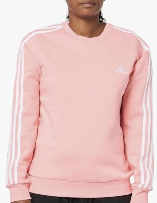 Sudadera polar Adidas Essentials 3 bandas semi rosa chispa talla S para mujer Foto 1 de 4