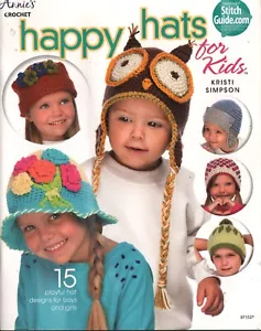 Happy Hats for Kids Annie's Crochet Pattern Book Kristi Simpson - Picture 1 of 2