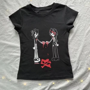 Summer Emo Y2K Grunge Harajuku Print Women's 90s Goth Baby Tee Crop Top - Picture 1 of 11