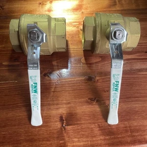 (2) FNW 2” Brass Ball Valves, Figure # X415, Low Lead 400 WOG, 250 PSI - Picture 1 of 5