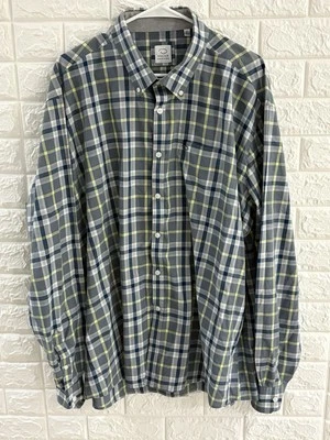Oscar De La Renta Mens Button Down Shirt Size XXL 2XL Plaid Long Sleeve - Image 1 of 4