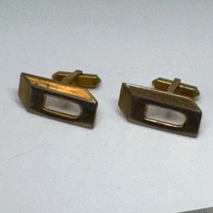 Gemelli Anson tono oro rettangolari ritaglio 2,5 cm stile classico - Foto 1 di 8