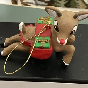 Kurt Adler Rudolph The Red Nosed Reindeer Christmas Ornament Flying - Picture 1 of 6