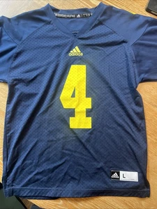 Maglia calcio Michigan Wolverines Adidas ragazzo taglia large 14-16 blu #4 - Foto 1 di 5