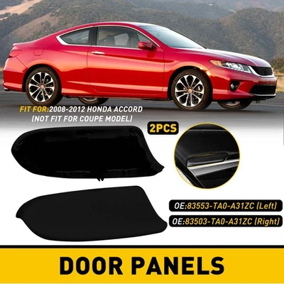 Juego de reposabrazos de panel de puerta negro para sedán LR Honda Accord 2008-2012 cuero PU EAH Foto 1 de 4