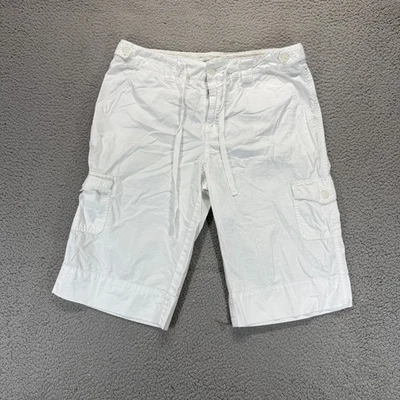 Pantalón corto cargo Caribbean Joe para mujer con cordón de algodón blanco talla 12 Foto 1 de 4