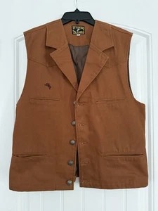 Chaleco Wyoming Traders Med Chore Bolsillos Interior Hombre Vaquero - Imagen 1 de 9